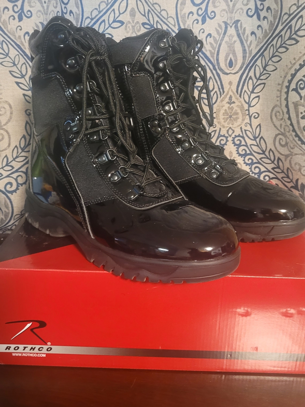 Rothco Men's Black Gloss Tactical Boots